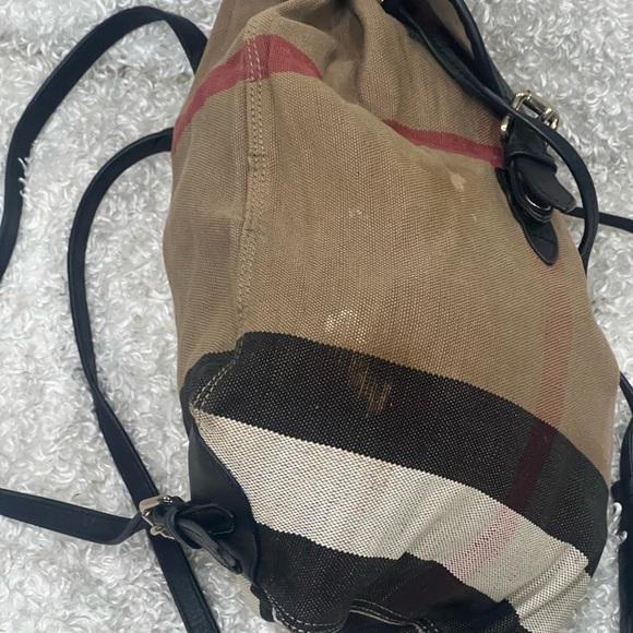 BURBERRY Overdyed Canvas Mega Check Medium Chiltern Backpack main image 5